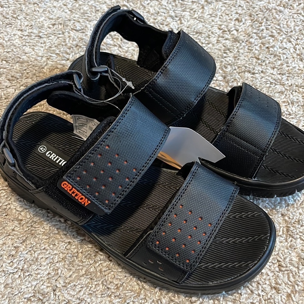 GRITION Men Sandals Outdoor Beach Summer Slippers Male Shoes Flat Lightw… - Picture 4 of 11